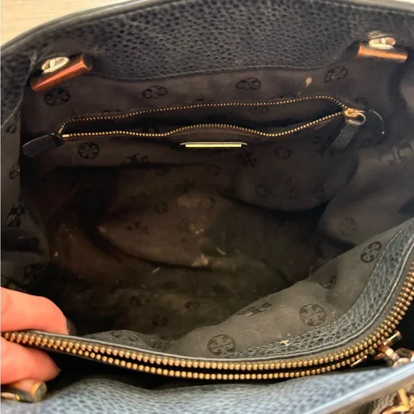 Tory Burch Black Leather Tote Bag - Picture 5 of 5